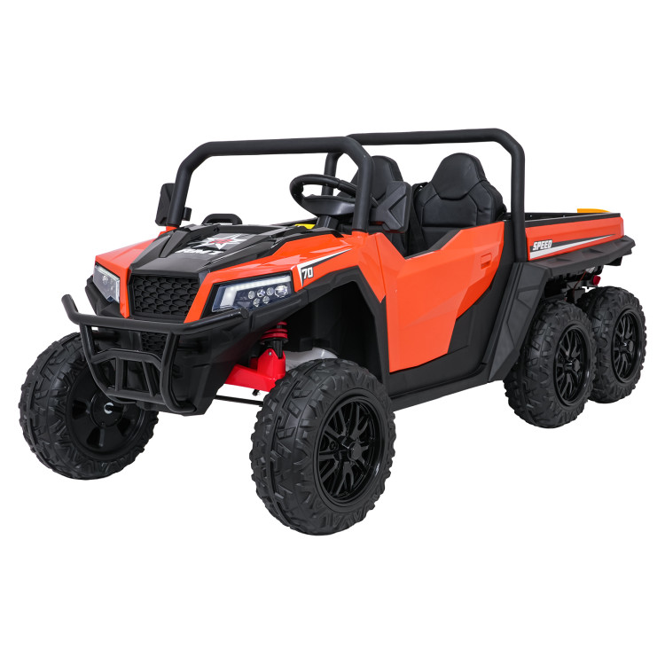 Elektrické autíčko Farmer Truck X-POWER - dvojmiestne, oranžové